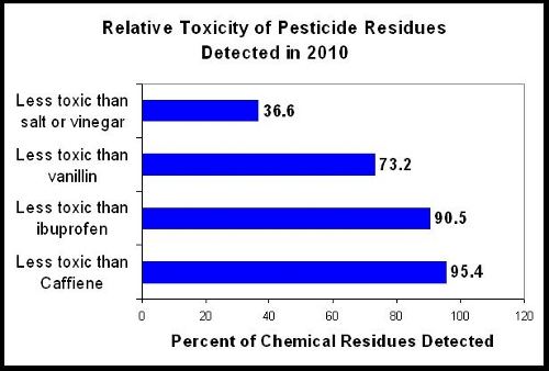 A comparison of the detected chemicals vs natural toxins and foods